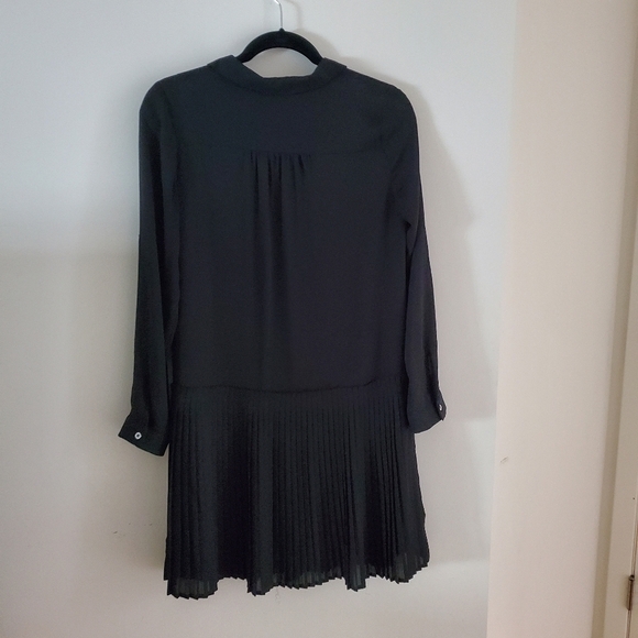 DR2 Daniel Rainn Pleated Shirt Dress Black NWOT - Picture 9 of 13
